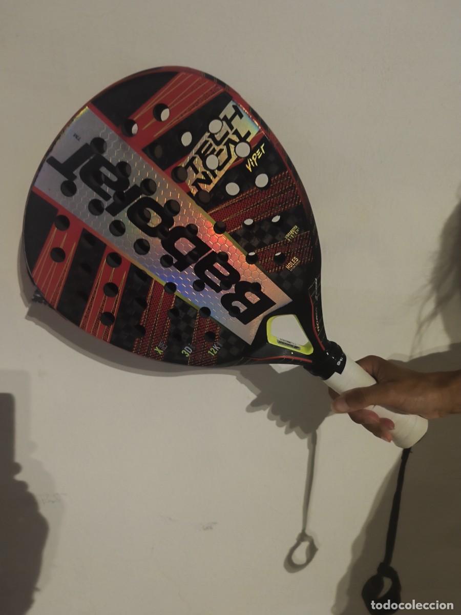 Coleccionismo deportivo: Pala de P&aacute;del Babolat mira fotos