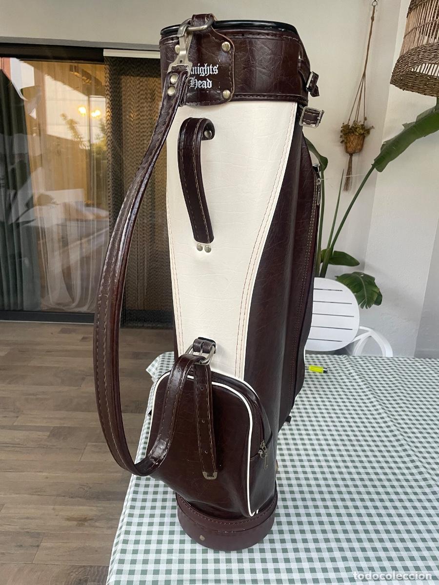 Coleccionismo deportivo: Bolsa Saco de Golf Vintage KNIGHT GOLF &rdquo;Knights Head&rdquo; (A&ntilde;os 70/80) - &iexcl;Impecable Estado! Retro