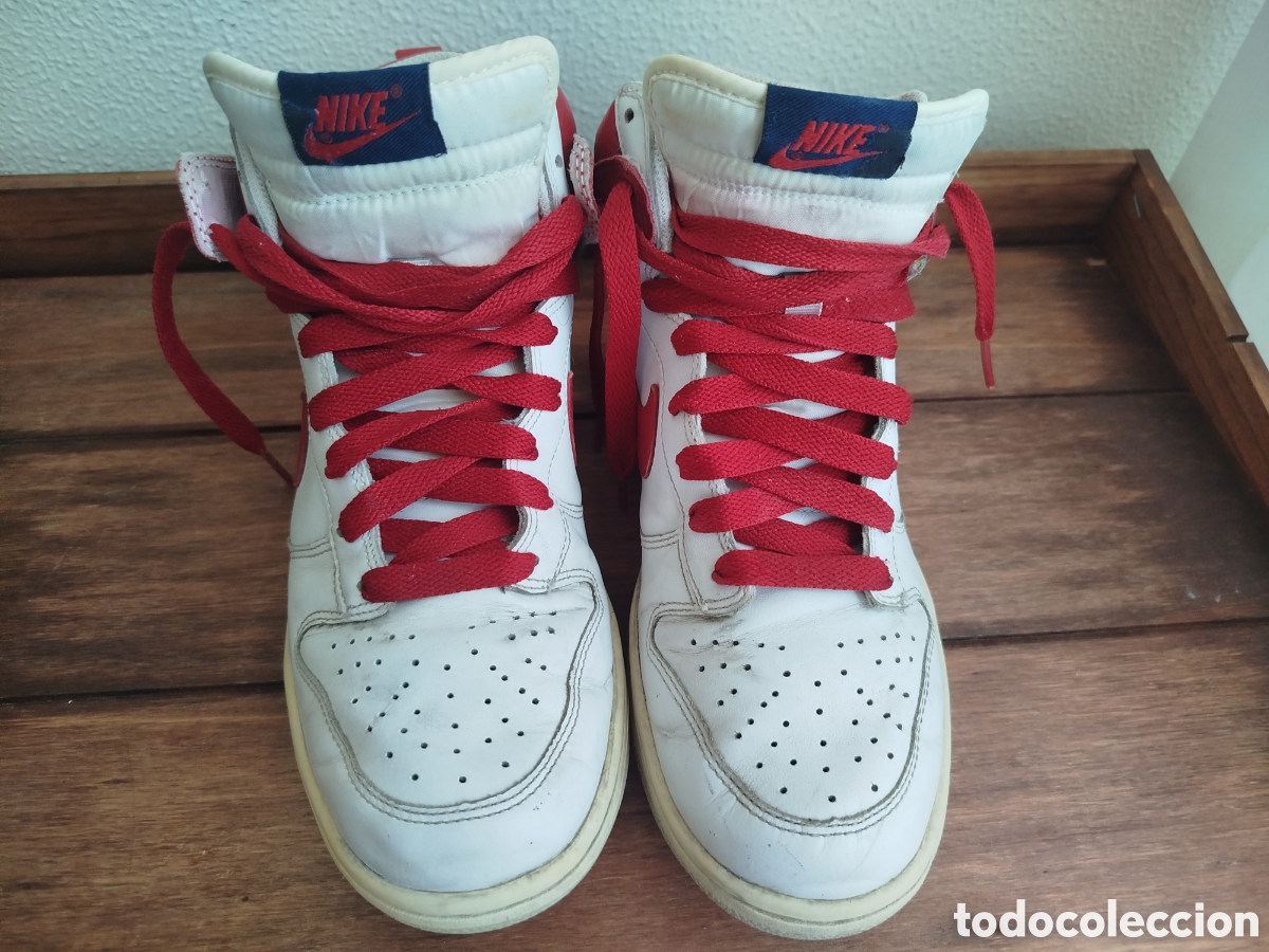Coleccionismo deportivo: Nike Dunk High Varsity Red White (2008) Vintage - Talla 41