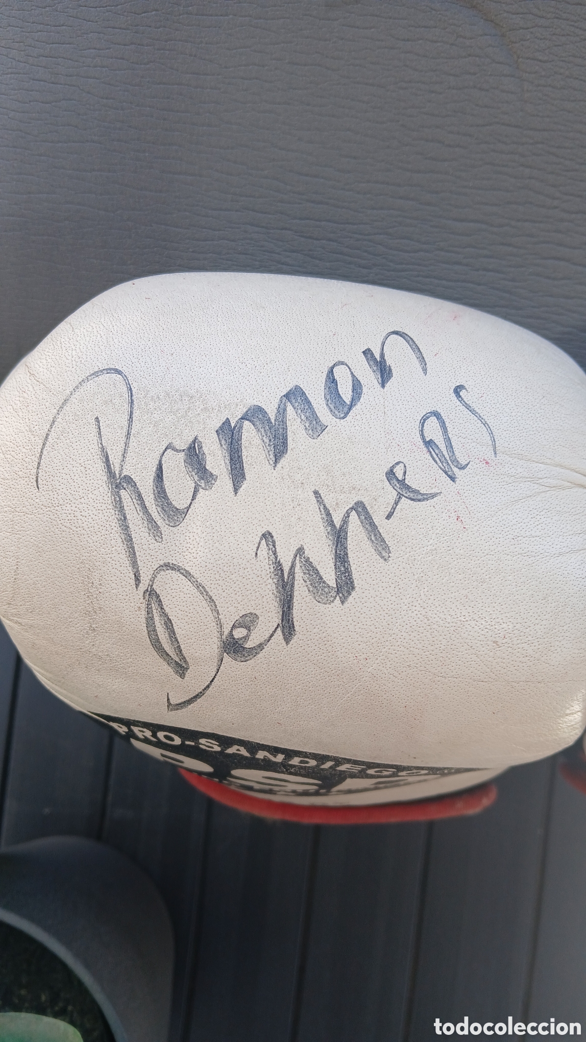 Coleccionismo deportivo: Guantes boxeo firmados por Ram&oacute;n Dekkers