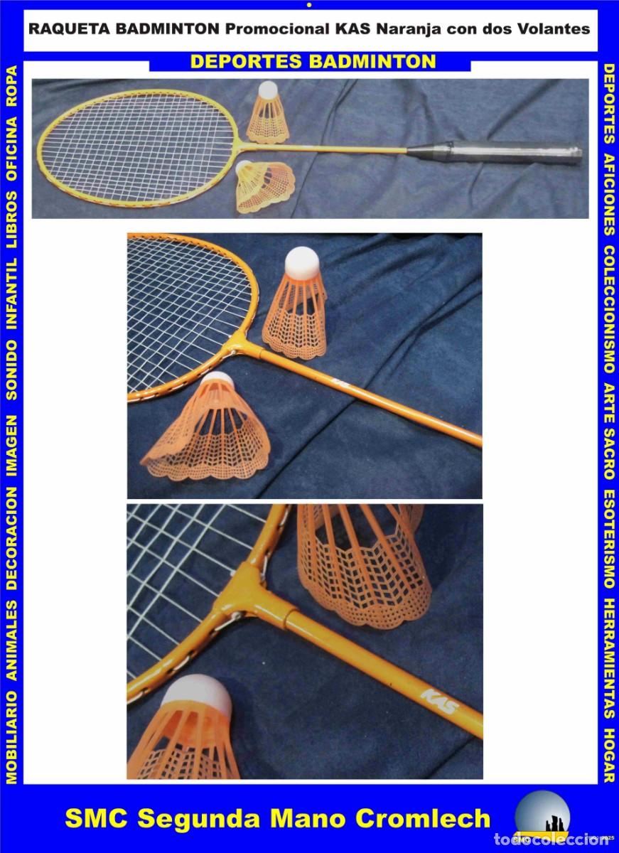 Coleccionismo deportivo: Raqueta BADMINTON promocional KAS Naranja con 2 Volantes. NUEVA sin usar. Para Playa