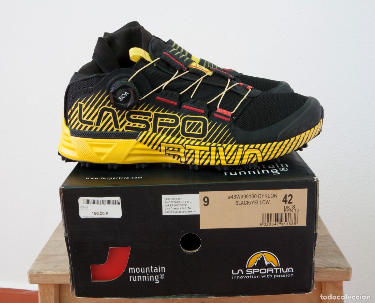 Coleccionismo deportivo: Zapatillas la sportiva 46W999 CYKLON N&ordm; 42 BLACK/YELLOW