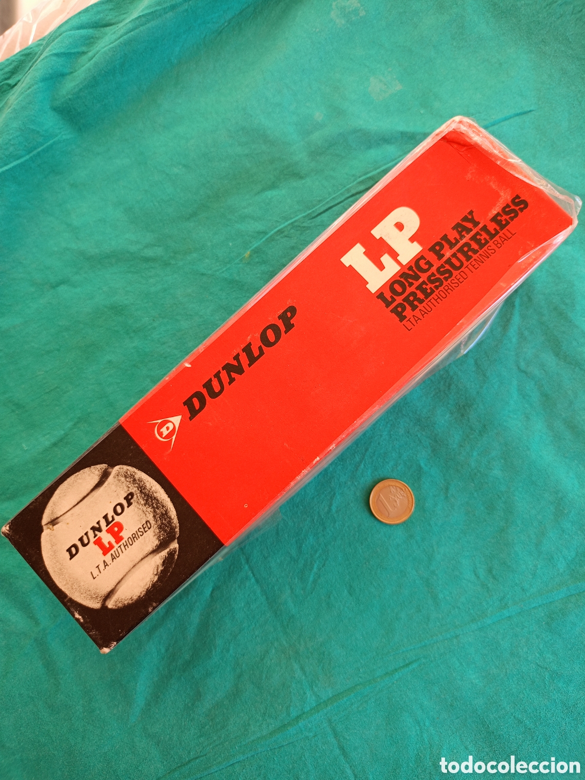 Coleccionismo deportivo: ANTIGUO ENVASE BOLAS TENIS DUNLOP LONG PLAY