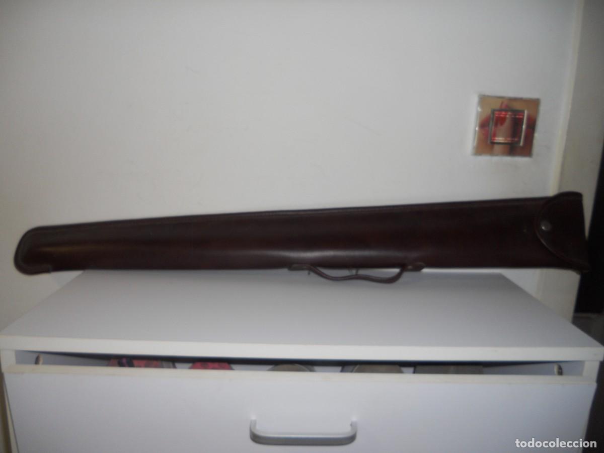 Coleccionismo deportivo: TACO DE BILLAR DE MADERA CON SU FUNDA - Foto 2