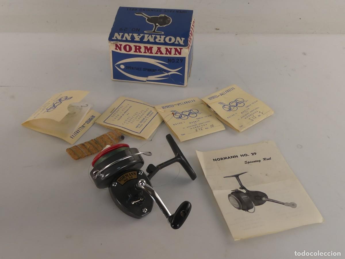 Coleccionismo deportivo: CARRETE DE PESCA MARCA NORMANN NUMERO 29 CON CAJA