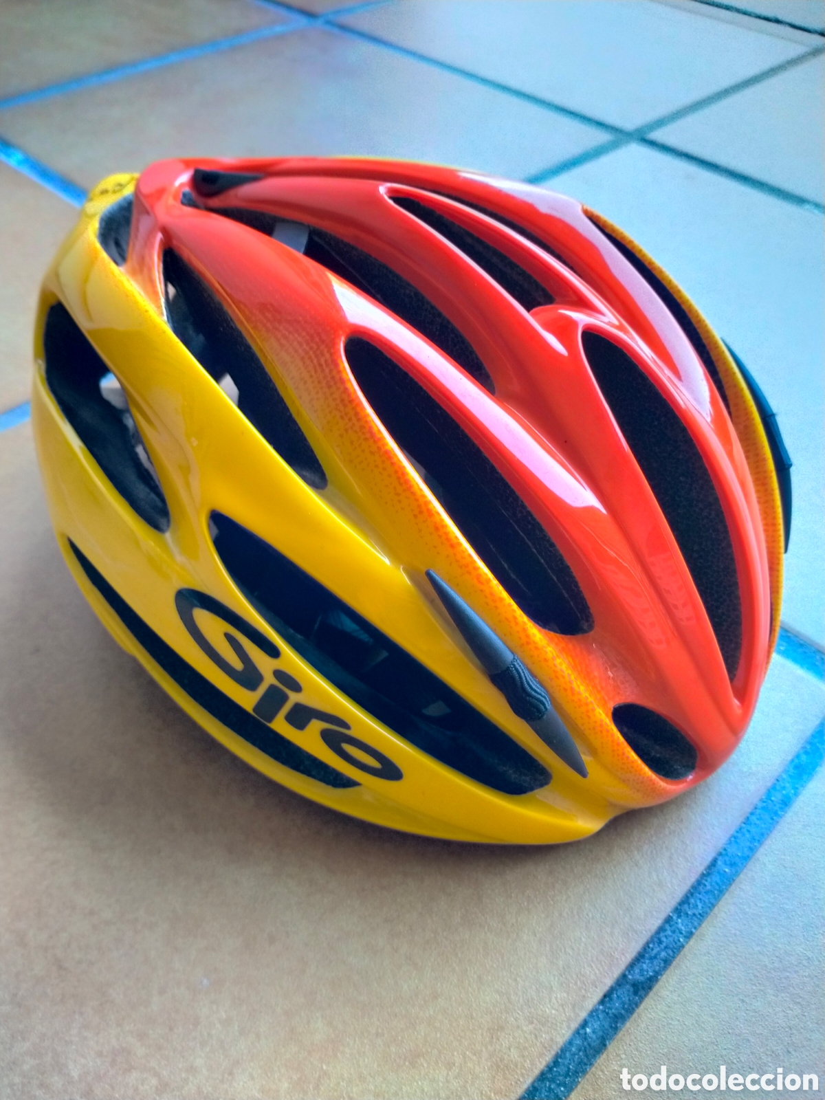 Coleccionismo deportivo: Ejemplo de t&iacute;tulo: &rdquo;Casco Giro Boreas Vintage (A&ntilde;os 90) - Amarillo/Naranja Fl&uacute;or - Colecci&oacute;n&rdquo;