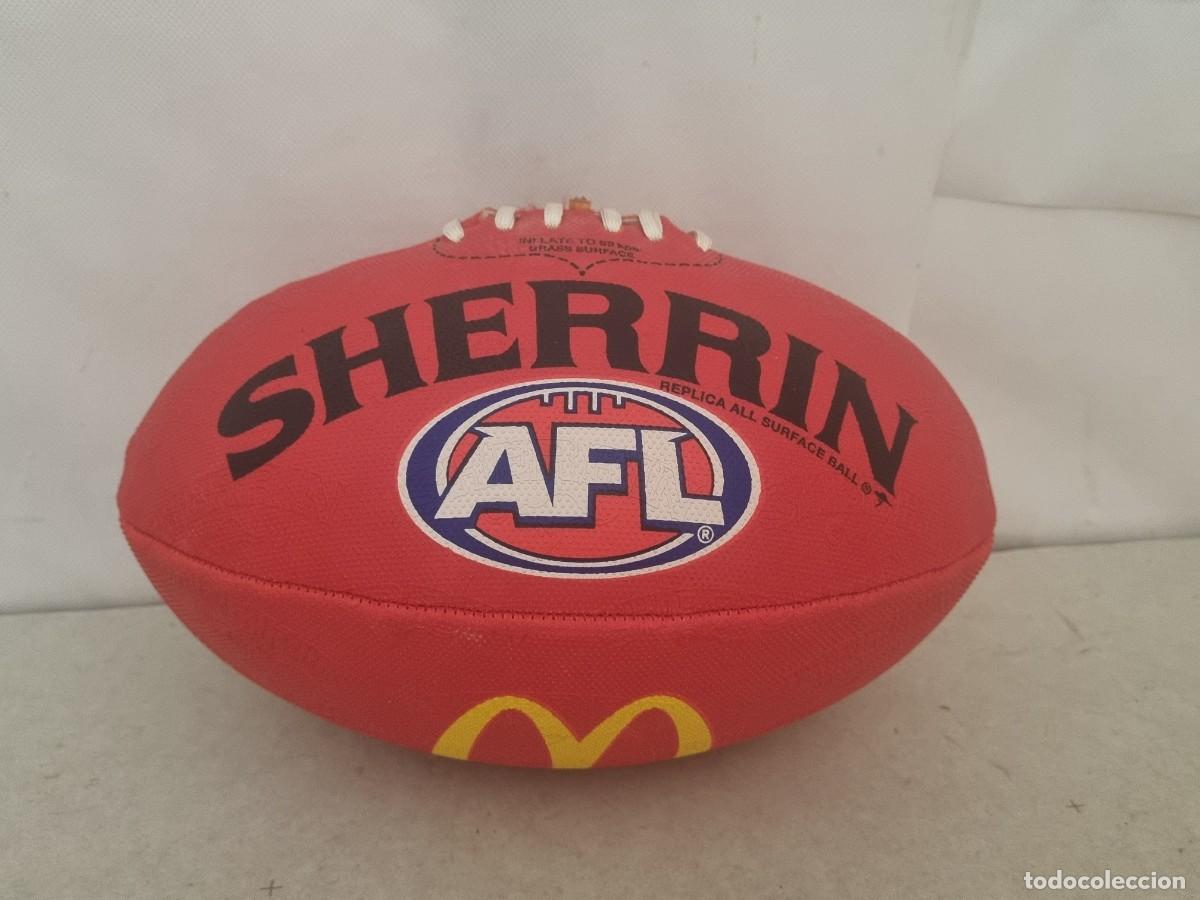 Collectionnisme sportif: Balon de Rudby AFL con propaganda del McDonald's marca Sherrin