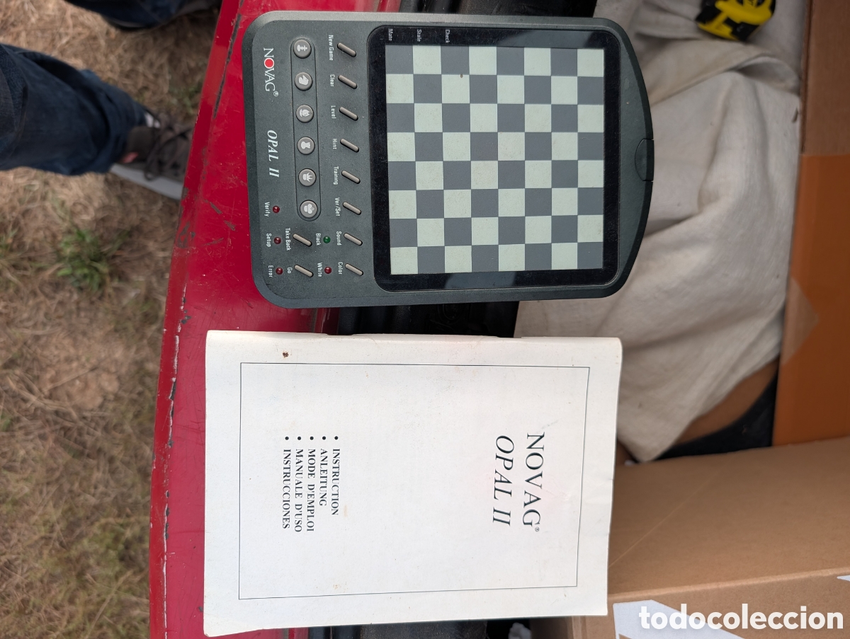 Coleccionismo deportivo: Juego de Ajedrez Electr&oacute;nico Novag Opal II (Modelo 9601) con Manual Original