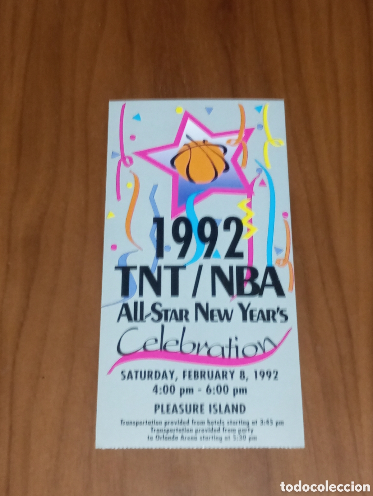 Coleccionismo deportivo: ENTRADA NBA ALL STAR 1992 ORLANDO TNT CELEBRACI&Oacute;N A&Ntilde;O NUEVO