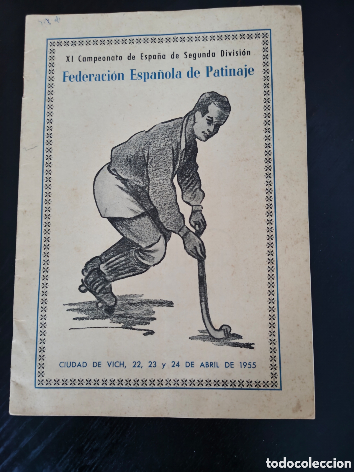 Coleccionismo deportivo: Programa original del campeonato de hockey sobr&eacute; patines