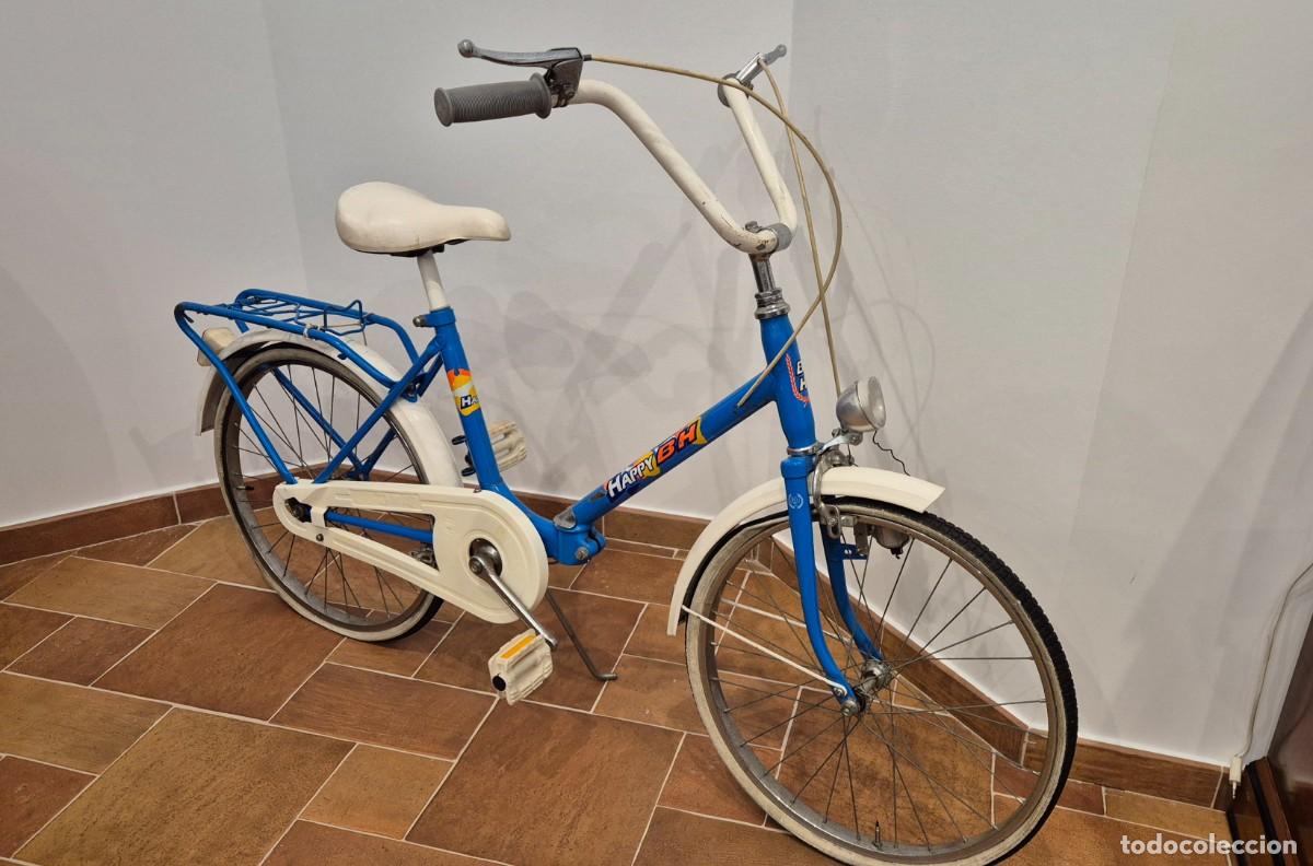 Coleccionismo deportivo: Bicicleta vintage BH Happy azul y blanca a&ntilde;os 80
