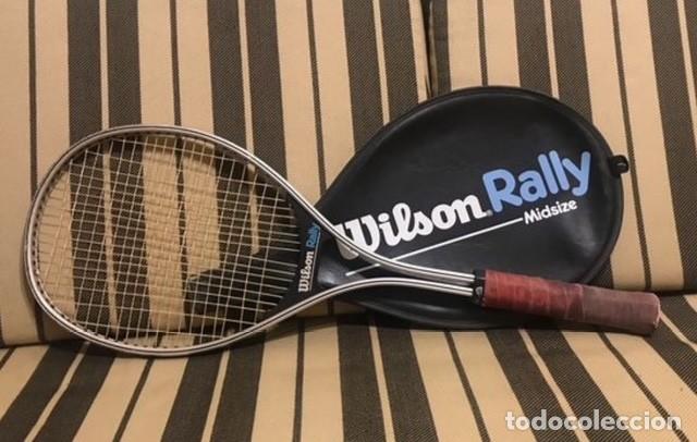 Coleccionismo deportivo: RAQUETA TENIS WILSON RALLY MET&Aacute;LICA