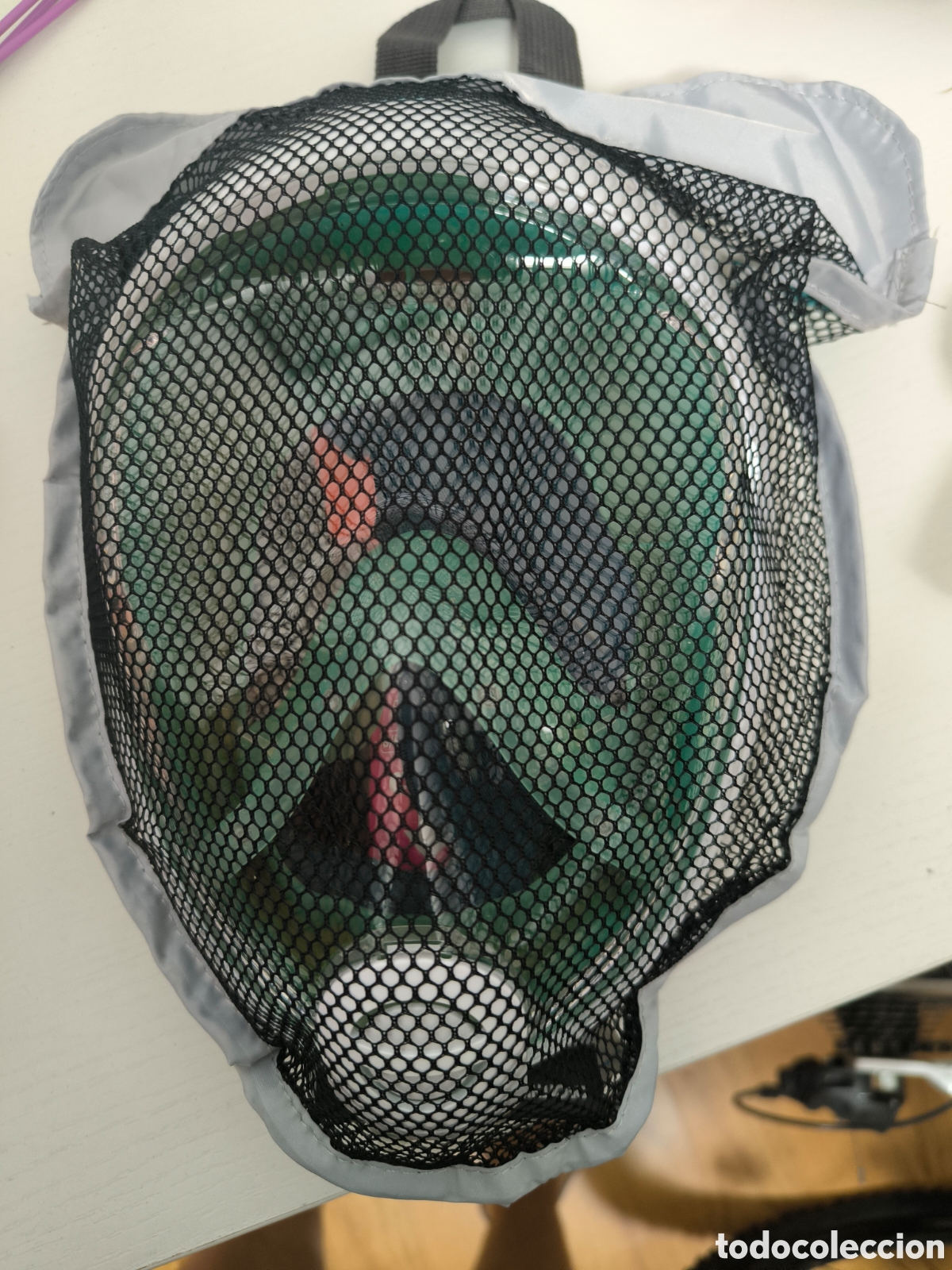 Coleccionismo deportivo: m&aacute;scara de snorkel de cara completa. - Foto 1