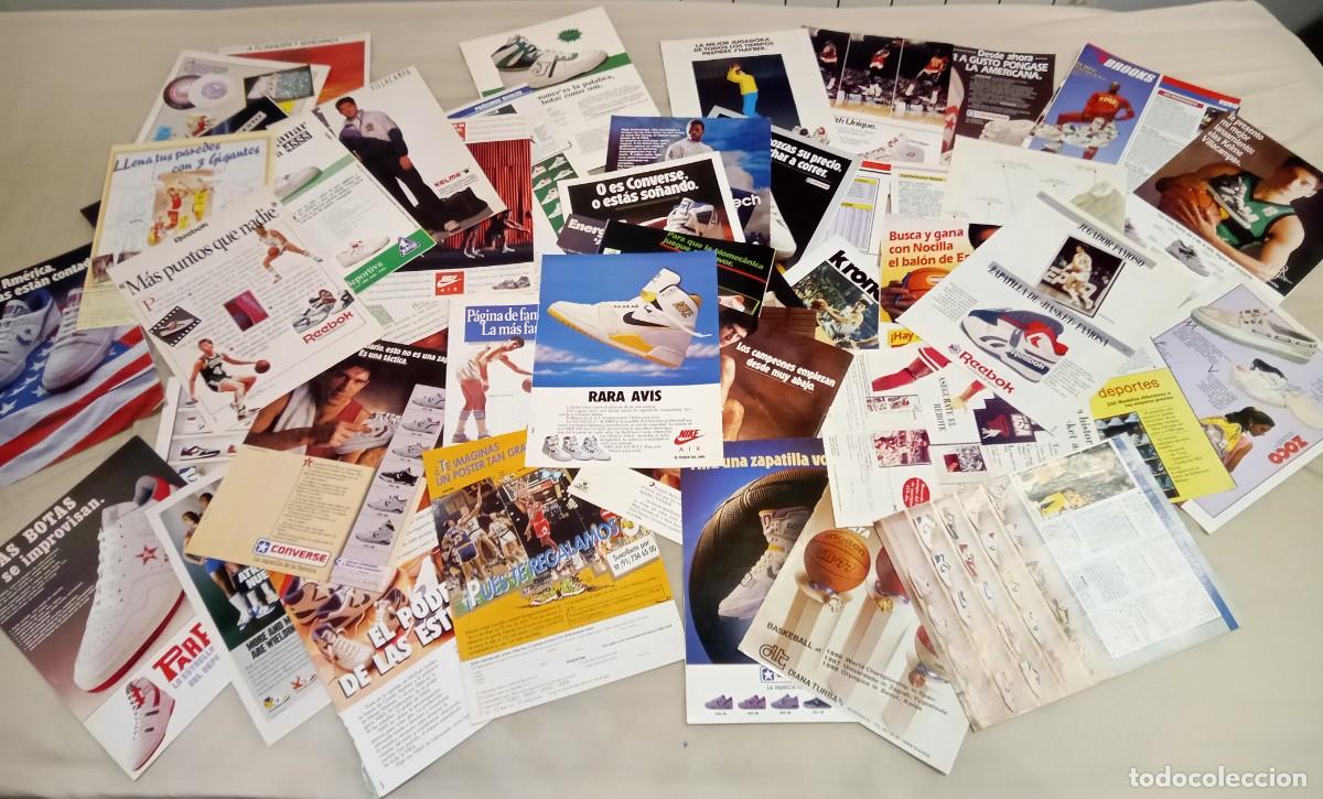 Coleccionismo deportivo: ANUNCIO PUBLICIDAD RECORTES ZAPATILLAS BALONCESTO ADIDAS EWING NIKE JORDAN CONVERSE WEAPON LOTE x54