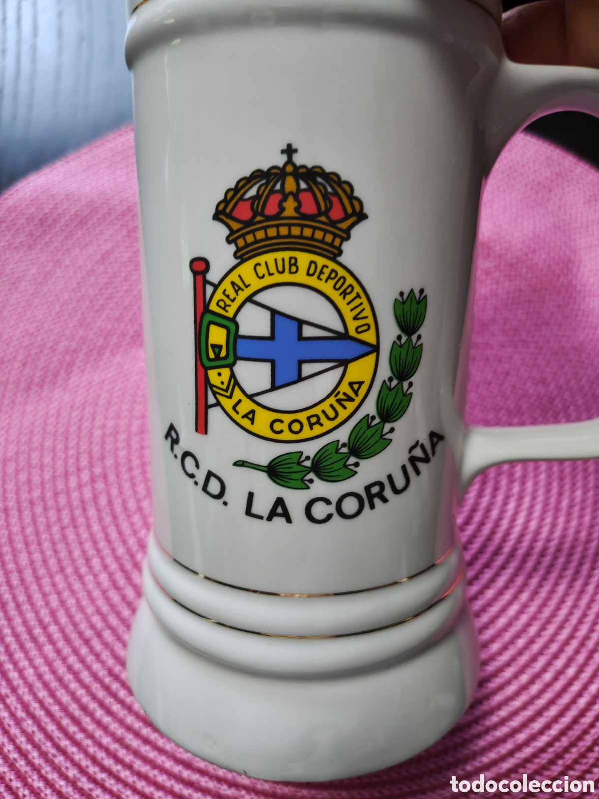 Coleccionismo deportivo: Jarra R.C.D.De La Coru&ntilde;a