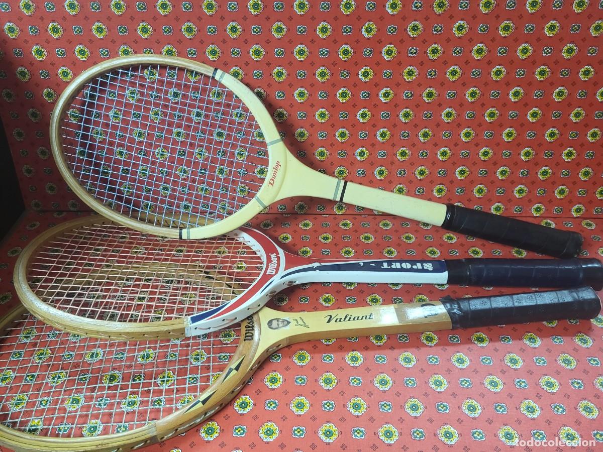 Coleccionismo deportivo: LOTE ANTIGUAS RAQUETAS TENIS DEPORTES WILSON DUNLOP