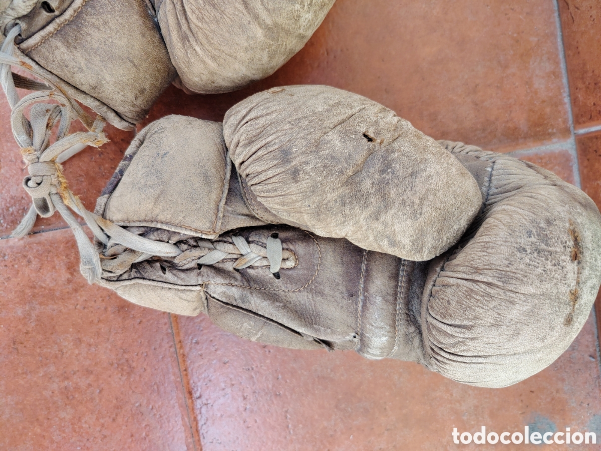 Coleccionismo deportivo: ANTIGUOS GUANTES DE BOXEO - Foto 3