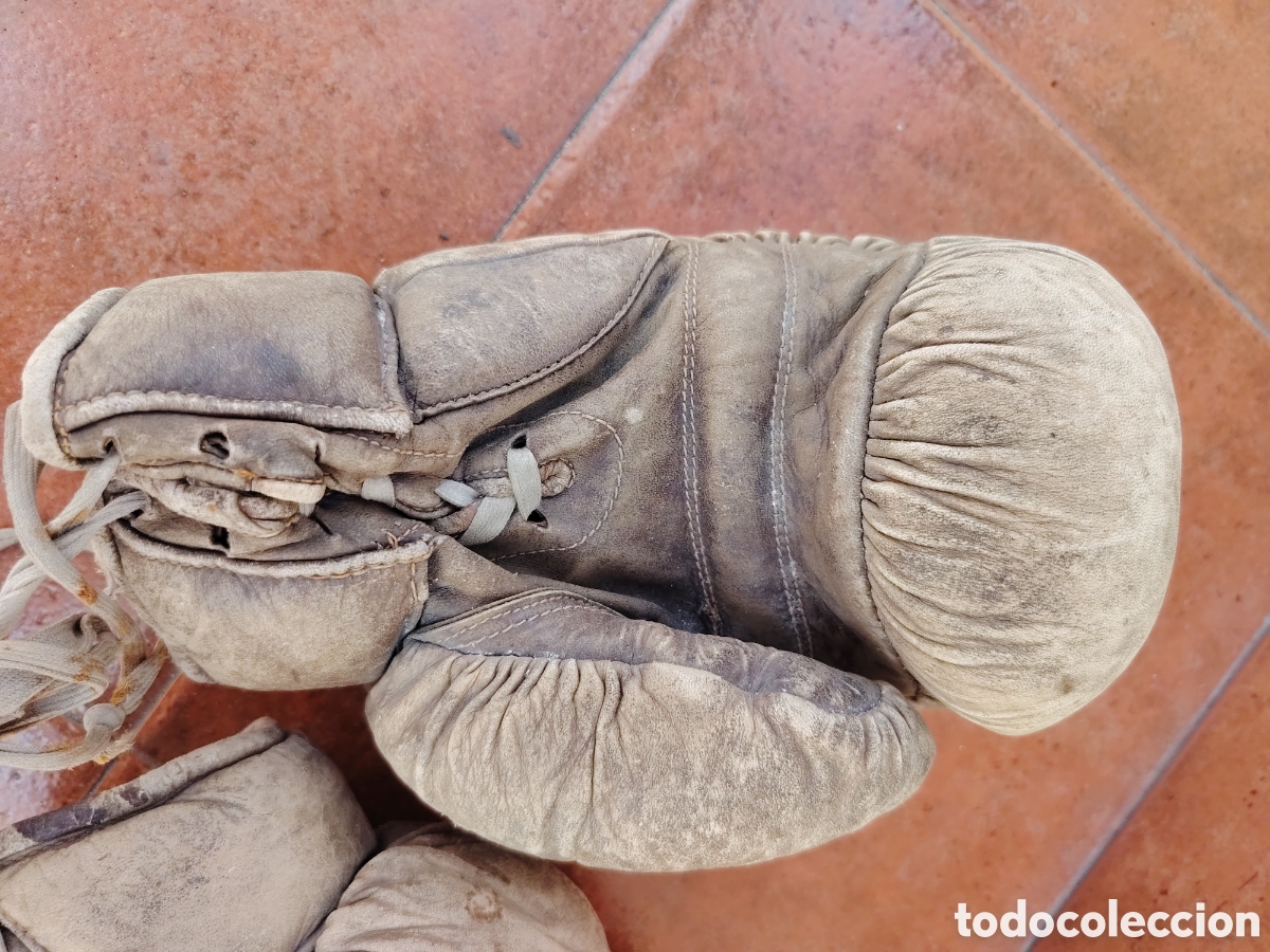 Coleccionismo deportivo: ANTIGUOS GUANTES DE BOXEO - Foto 4