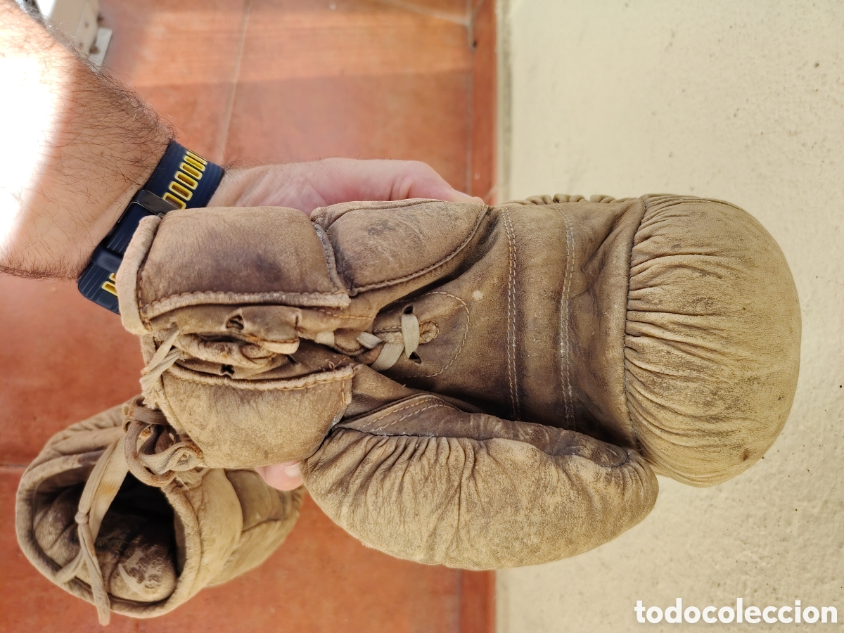 Coleccionismo deportivo: ANTIGUOS GUANTES DE BOXEO - Foto 5