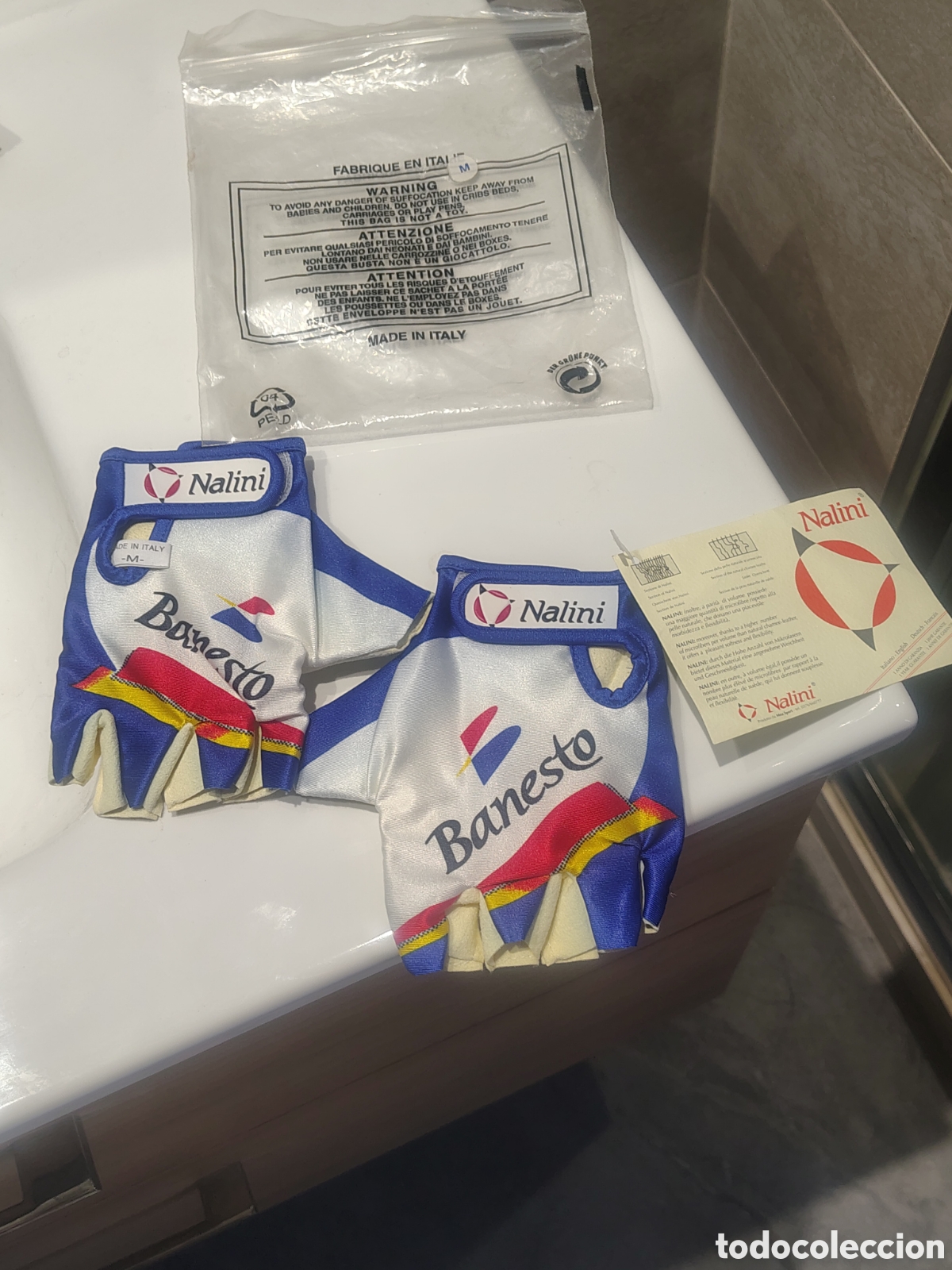 Collezionismo sportivo: GUANTES DE CICLISMO NALINI BANESTO INDURAIN