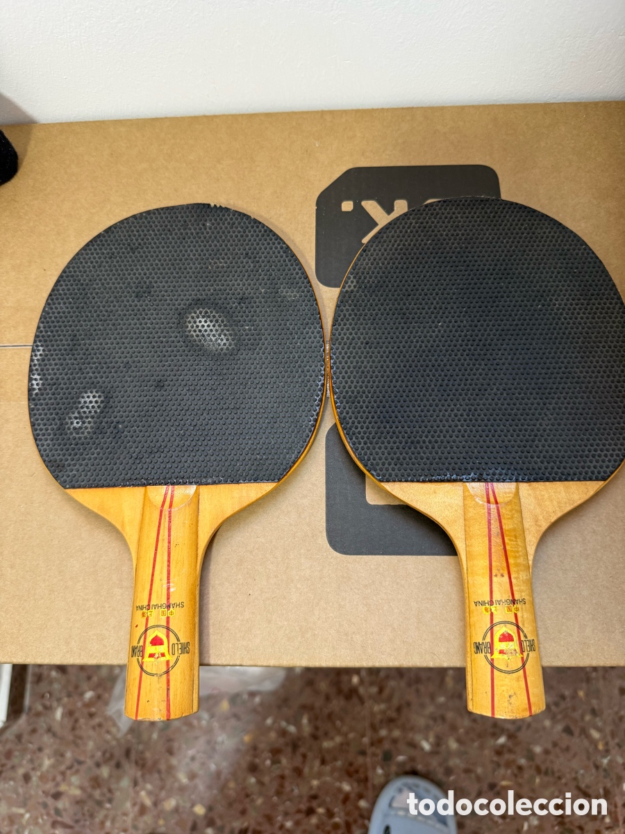 Coleccionismo deportivo: Palas ping pong vintage shanghai