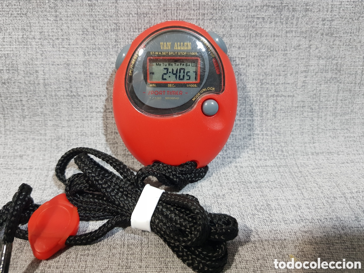 Coleccionismo deportivo: CRON&Oacute;METRO DEPORTIVO.VAN ALLEN SPORT TIMER COLOR ROJO