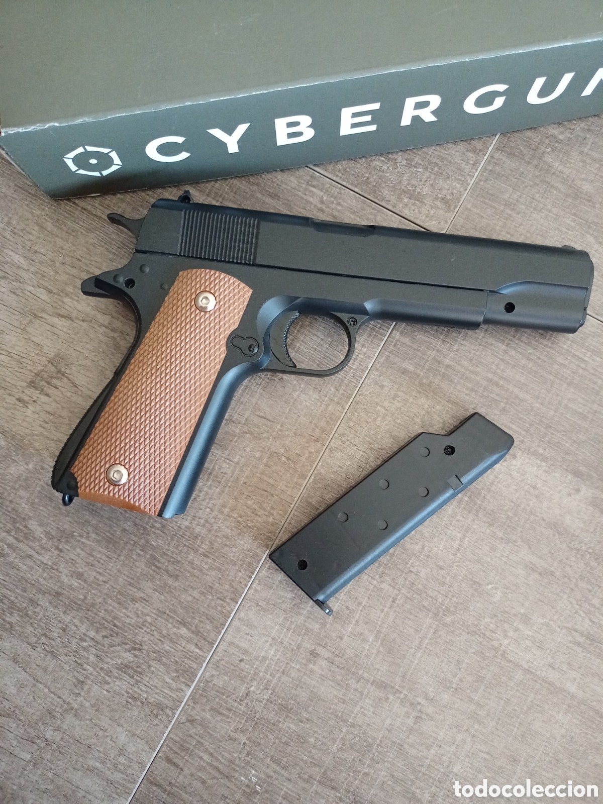 Coleccionismo deportivo: Replica Colt 45 modelo 1911 pistola de muelle 6 mm aleaci&oacute;n metal airsoft no es de aire comprimido