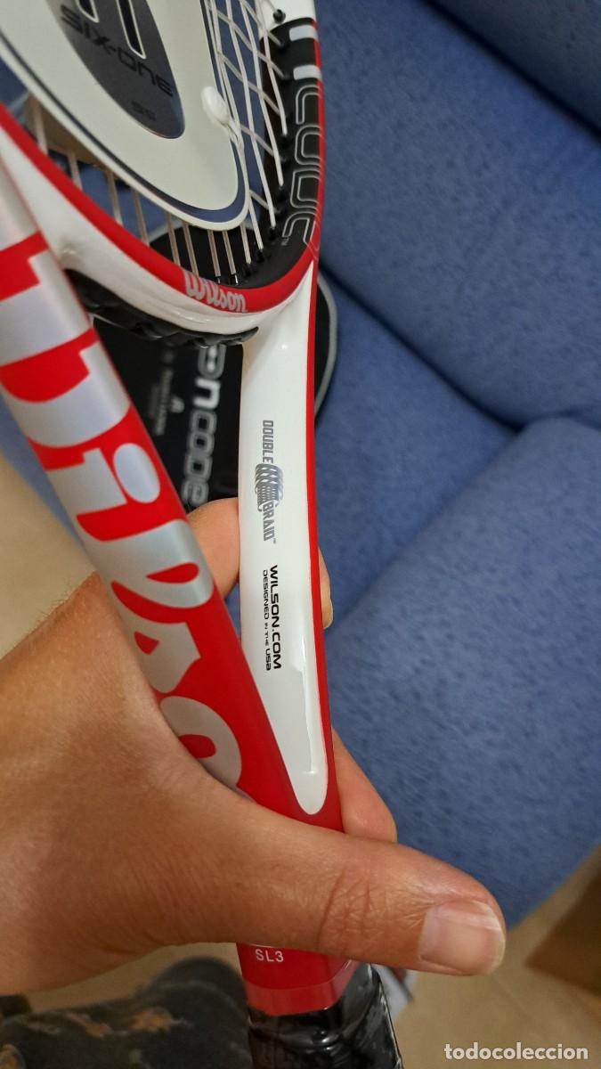 Coleccionismo deportivo: Raqueta Tenis Roger Federer Wilson Six One Ncode - Foto 4