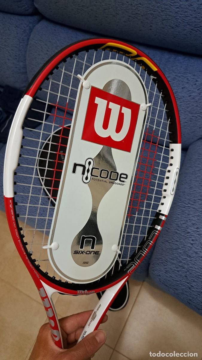 Coleccionismo deportivo: Raqueta Tenis Roger Federer Wilson Six One Ncode - Foto 6