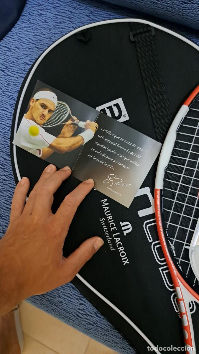 Coleccionismo deportivo: Raqueta Tenis Roger Federer Wilson Six One Ncode - Foto 13