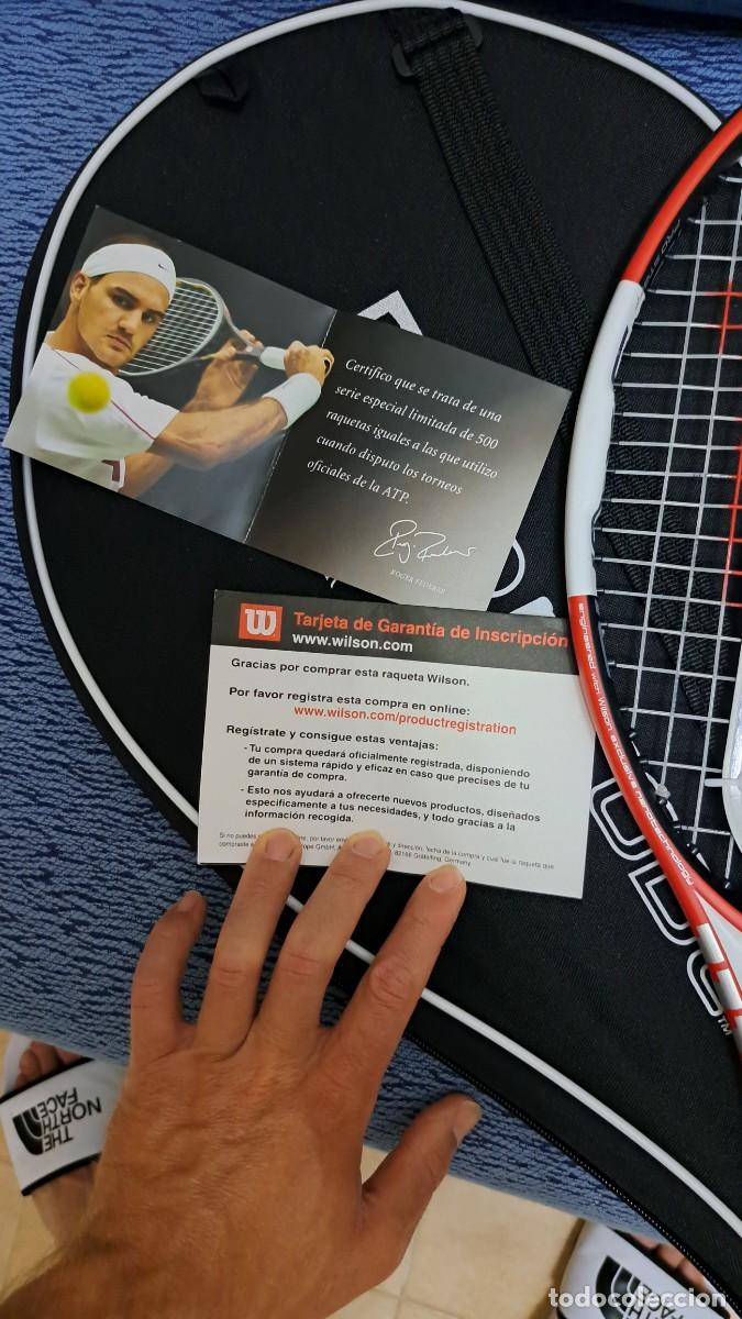 Coleccionismo deportivo: Raqueta Tenis Roger Federer Wilson Six One Ncode - Foto 14