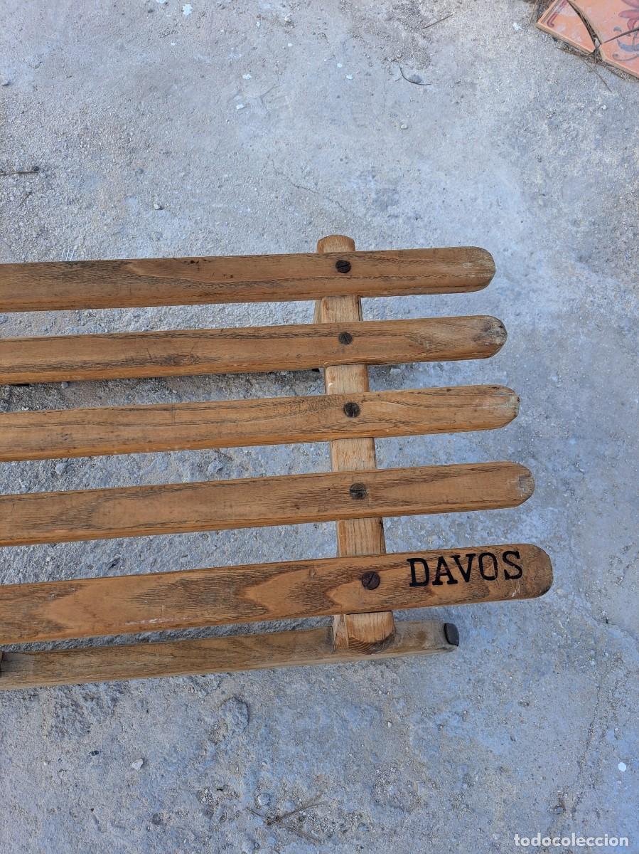 Coleccionismo deportivo: Trineo de madera Davos. - Foto 6