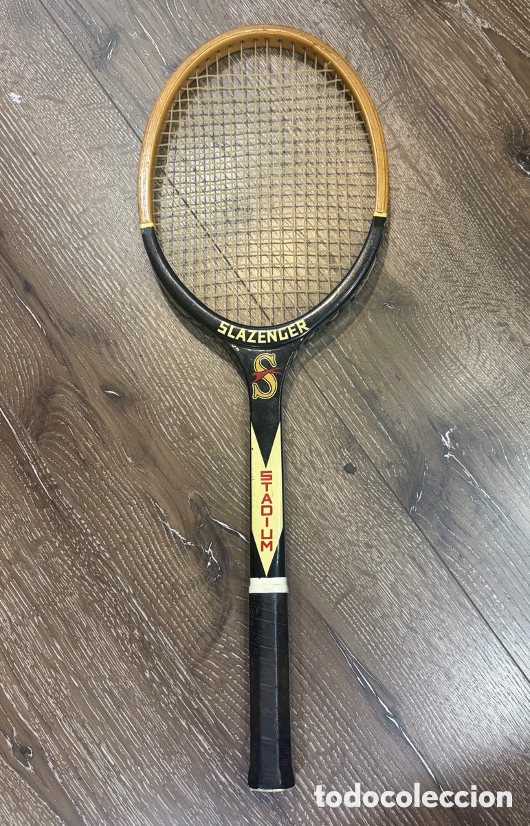 Sports collectibles: Raqueta tenis vintage Slazenger Stadium de madera
