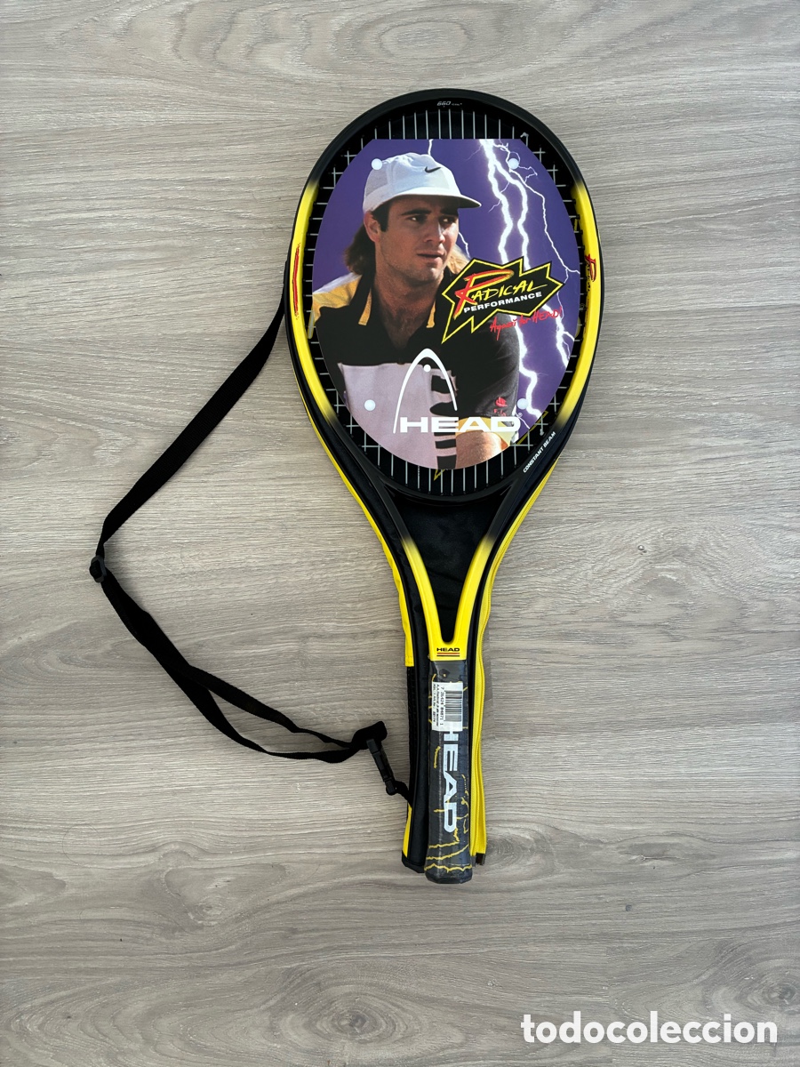 Coleccionismo deportivo: Raqueta HEAD Radical Jr. 1993 Andre Agassi &rdquo;Bumblebee&rdquo; (Deadstock / Mint) - Edici&oacute;n Limitada