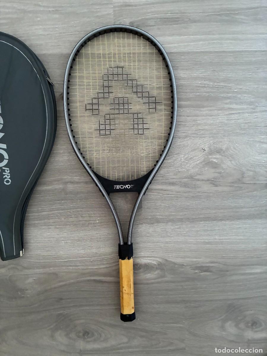 Coleccionismo deportivo: Raqueta Tenis Vintage TECNO PRO Set Plus - Marco de Aluminio y Pu&ntilde;o de Madera + Funda