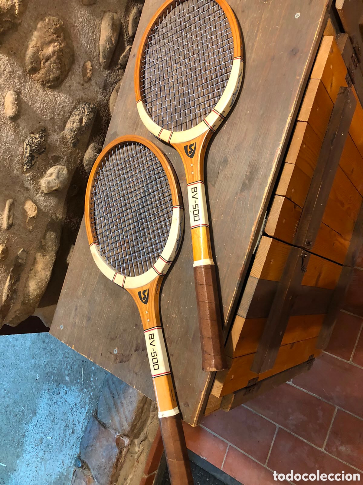 Coleccionismo deportivo: Raquetas de tenis vintage de madera. Sauwaert a&ntilde;os 70