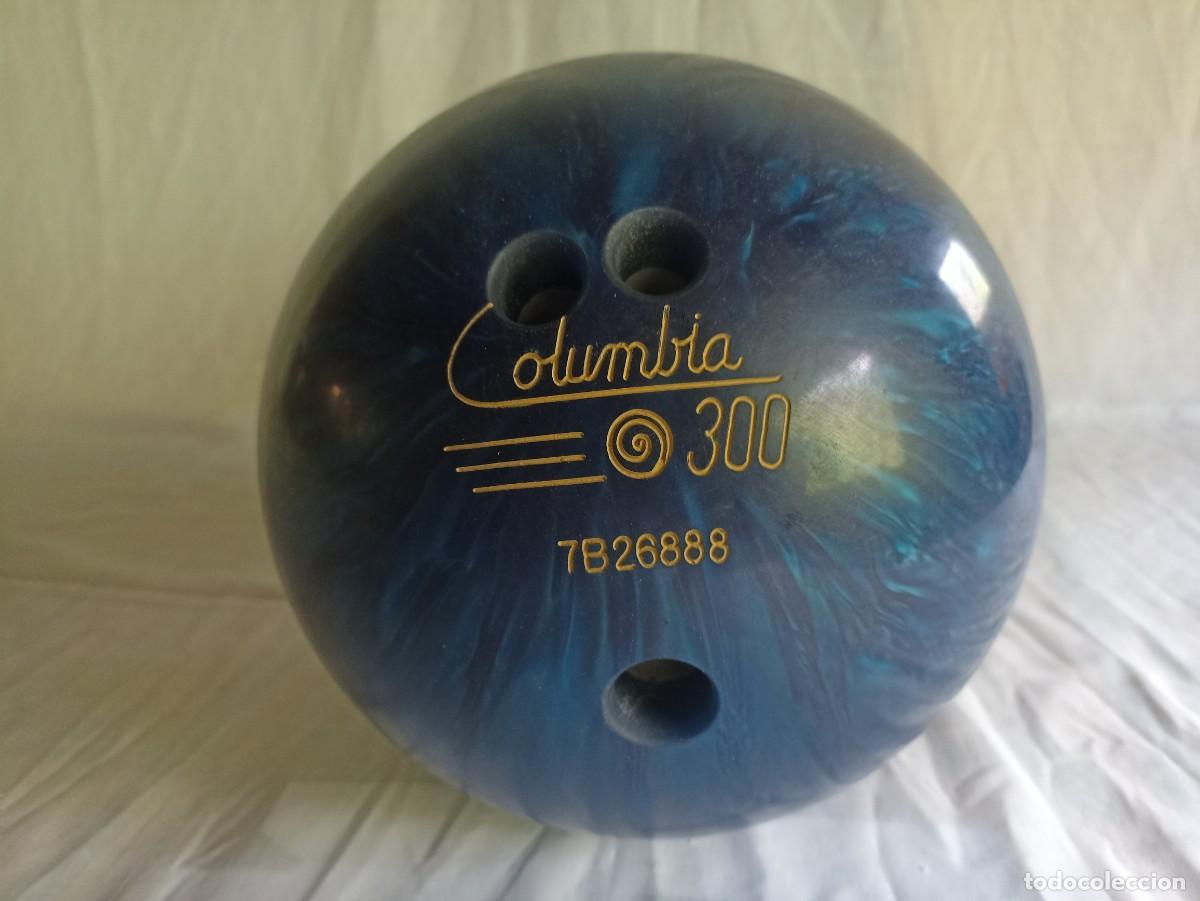 Sammelleidenschaft Sport: Bola de bolos vintage, bowling Columbia 300 Azul 4,8 kilos (10,58 libras)