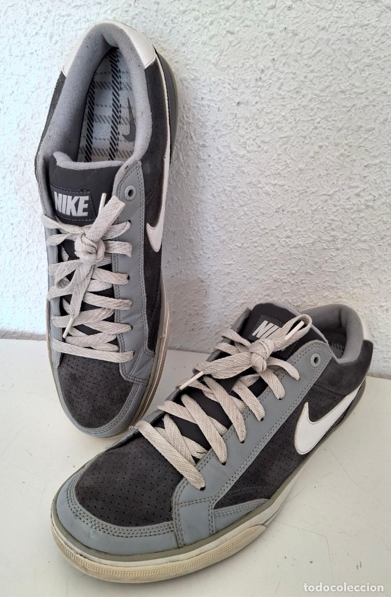 Coleccionismo deportivo: Zapatilla vintage Nike Capri II en color gris con el logotipo Swoosh en blanco Talla 46 Eur