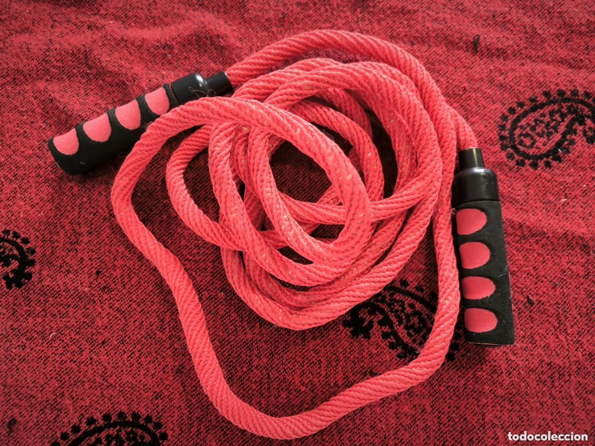 Coleccionismo deportivo: Comba De Saltar Roja Con Mangos Ergon&oacute;micos &ndash; Fitness, Boxeo Y Cardio