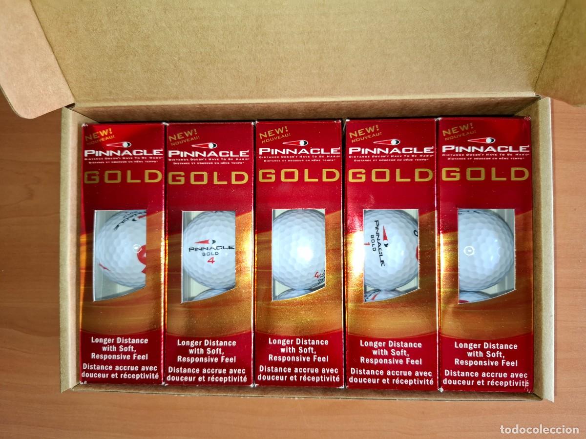 Coleccionismo deportivo: Lote de 15 bolas de golf a estrenar marca PINACLE GOLD