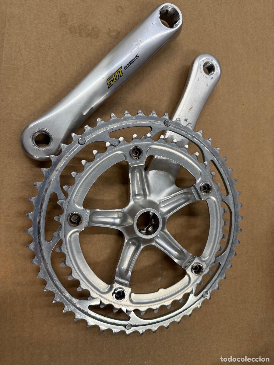 Coleccionismo deportivo: Biela y pedalier SHIMANO 105 de aluminio. Ver fotos