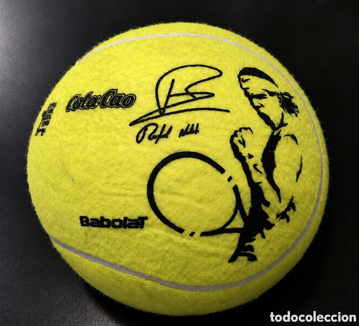 Coleccionismo deportivo: Rafa Nadal x Cola Cao pelota tenis gigante homenaje EXPO Zaragoza 2008