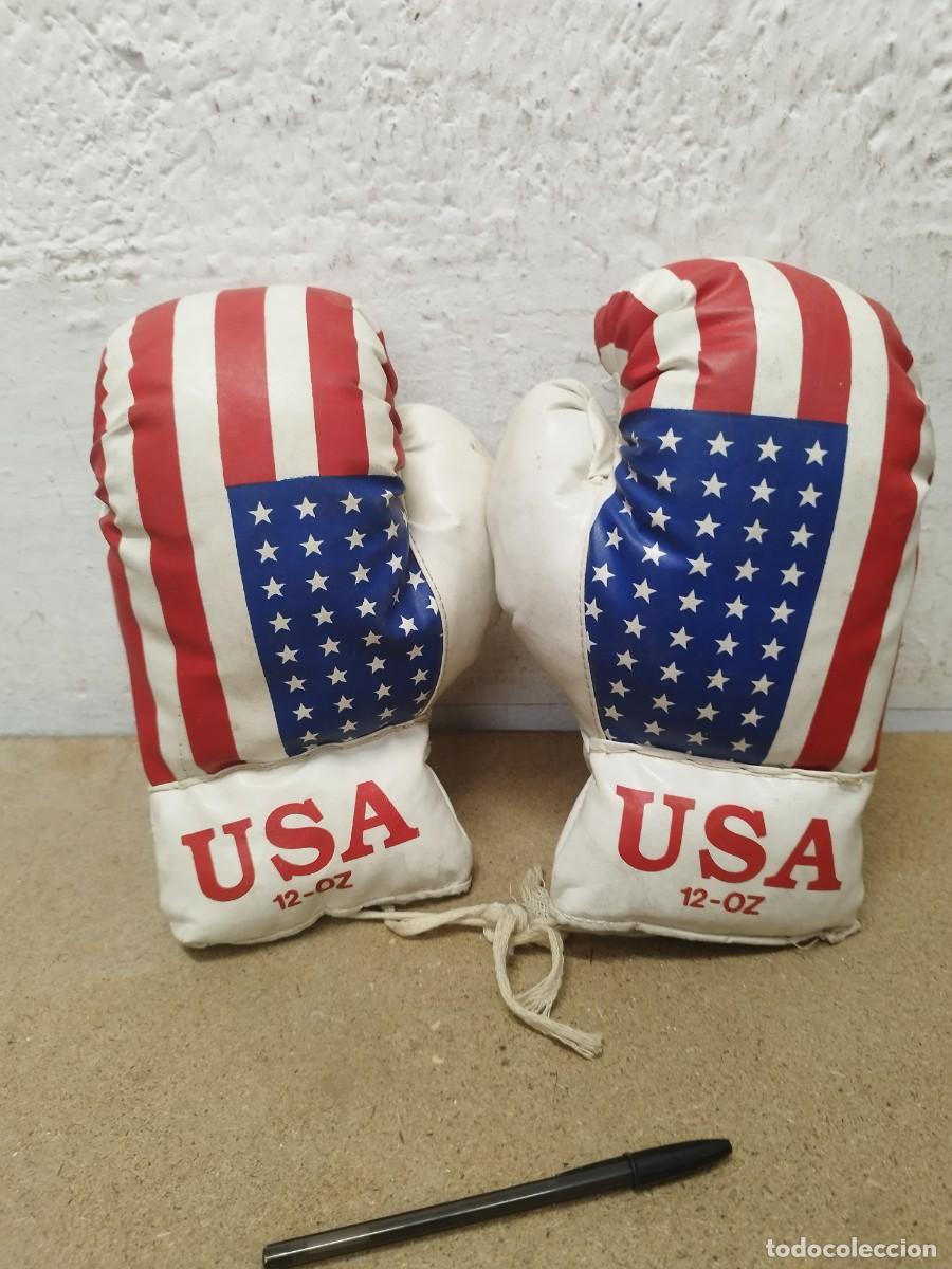 Coleccionismo deportivo: Guantes de boxeo con la bandera de los estados unidos, america, usa. 12-0z.
