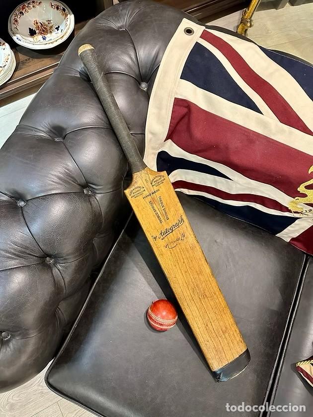 Coleccionismo deportivo: Bate de cricket antiguo de Harrods. Fabricado a mano en Inglaterra