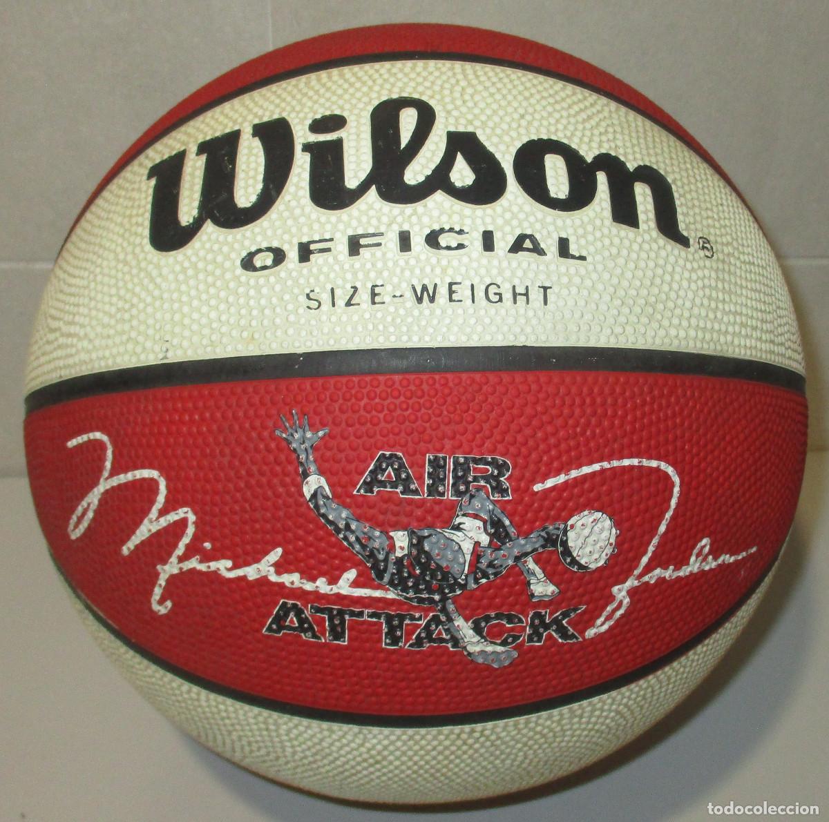 Coleccionismo deportivo: Bal&oacute;n de baloncesto, basketball WILSON OFFICIAL MICHAEL JORDAN AIR ATTACK, CHICAGO BULLS, a&ntilde;os 80