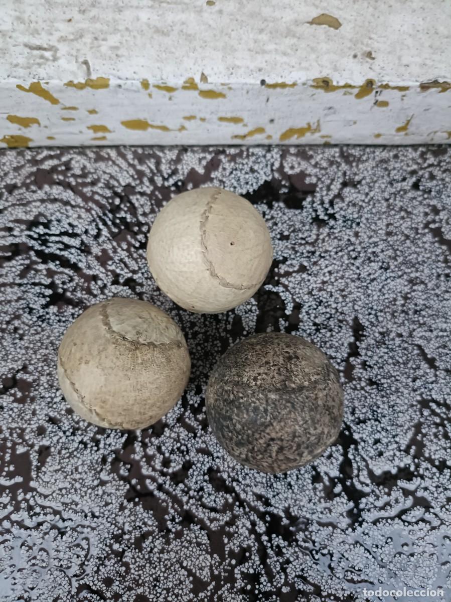 Coleccionismo deportivo: LOTE PELOTA FRONT&Oacute;N PELOTA VASCA FORRADA Y COSIDA CUERO