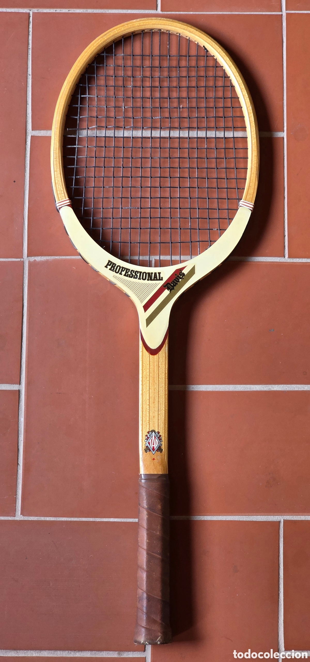 Colecionismo desportivo: Raqueta TAD Professional Davis numerada - Madera Made in USA California - Decoraci&oacute;n Tenis