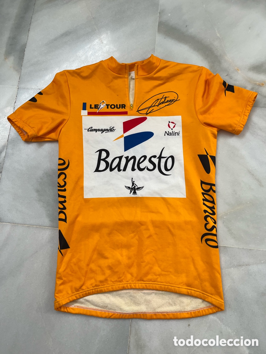 Coleccionismo deportivo: R&eacute;plica Maillot amarillo Indurain Banesto