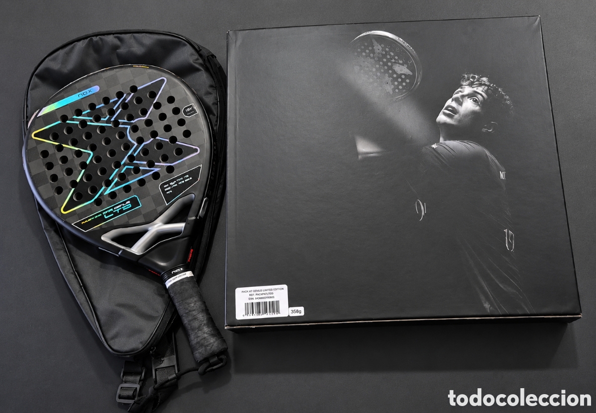 Coleccionismo deportivo: NOX AT2 Genius LTD 18K Agust&iacute;n Tapia edici&oacute;n limitada pala p&aacute;del profesional
