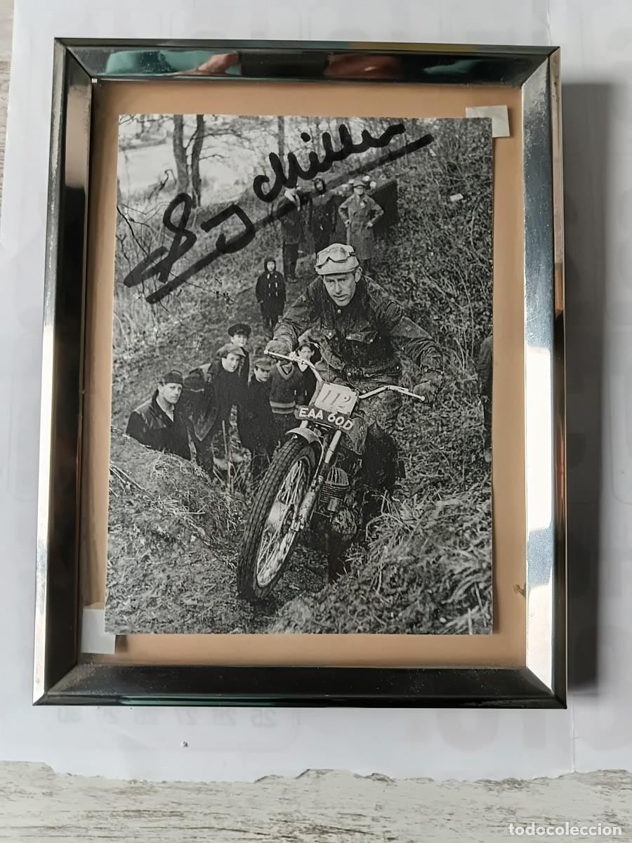 Coleccionismo deportivo: Fotografia con marco . BULTACO . SAMMY MILLER .